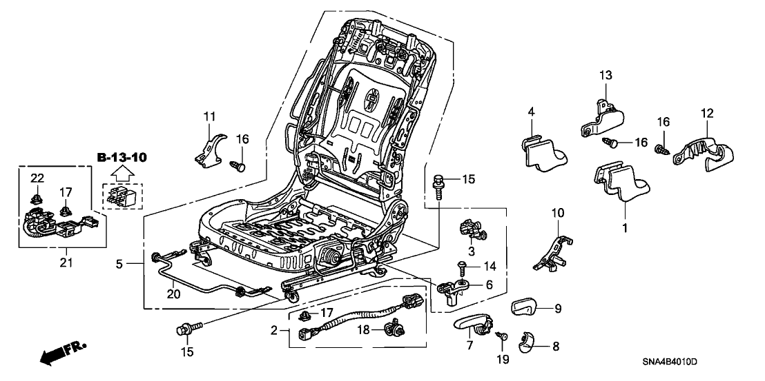 Honda 81526-SNA-A32 Frame,L FR Seat