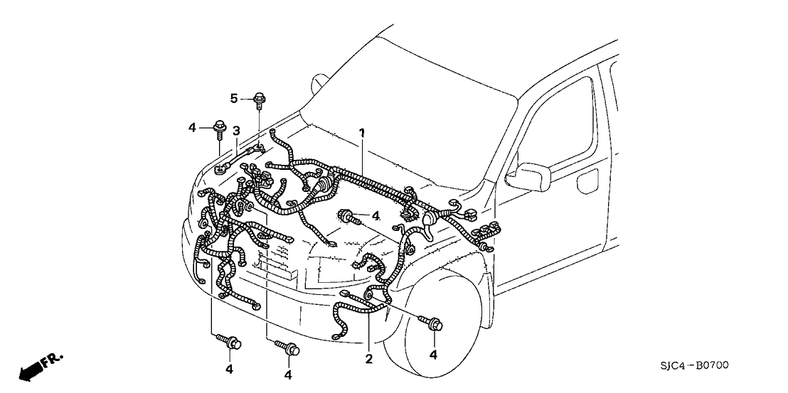 Honda 32100-SJC-A21 Wire Harness, R. Cabin