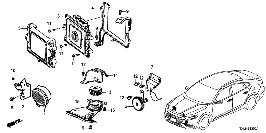 Honda 37451-TXM-A10 BRKT, AVAS SPEAKER