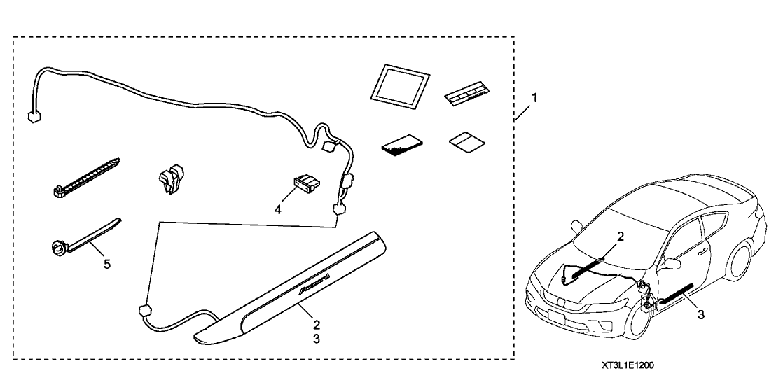 Honda 08E12-T3L-1M001 Garnish Assy., R. FR.