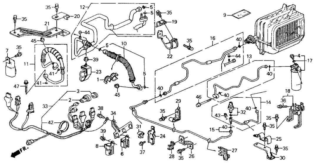 Honda 80460-SM4-A03 Wire Harness, Air Conditioner