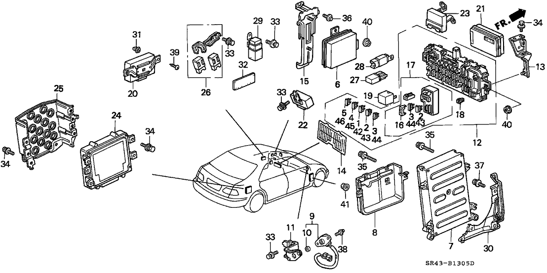 Honda 38210-SR3-A81 Fuser Assy., SRS