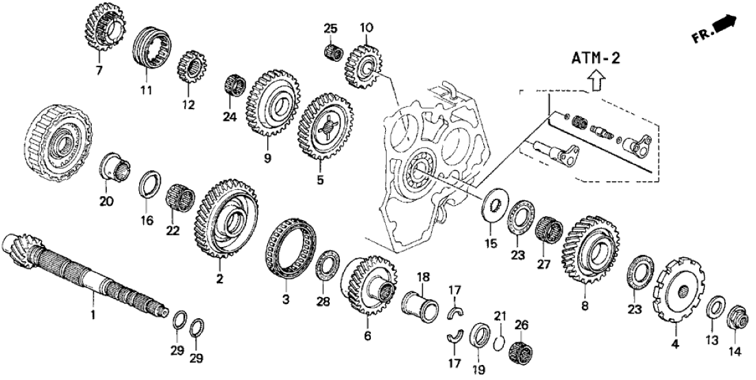 Honda 23220-P15-921 Countershaft