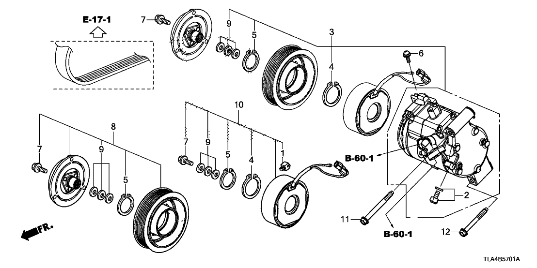 Honda 38813-5FA-T11 Ring, Pulley Snap