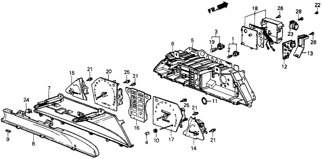 Honda 37200-SB2-672 Speedometer Assembly (Denso)