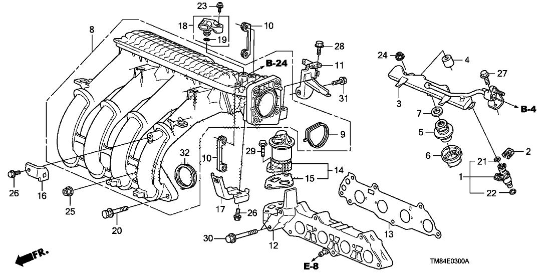 Honda 17132-RBJ-000 Stay, In. Manifold