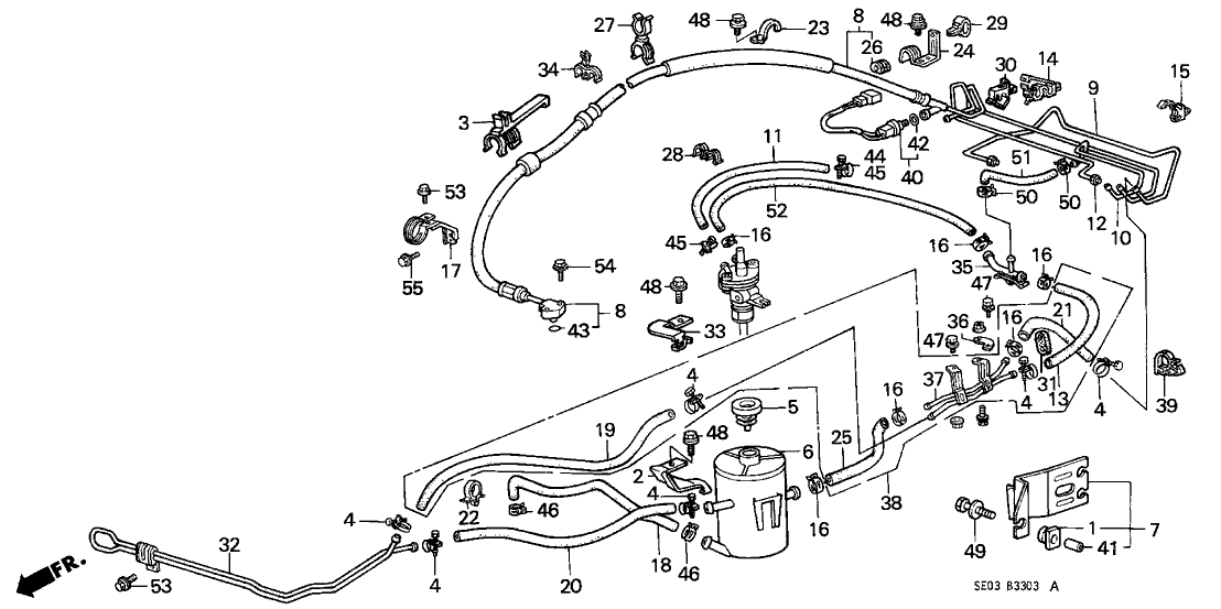 Honda 53743-SE0-A51 Clip, Sensor Pipe