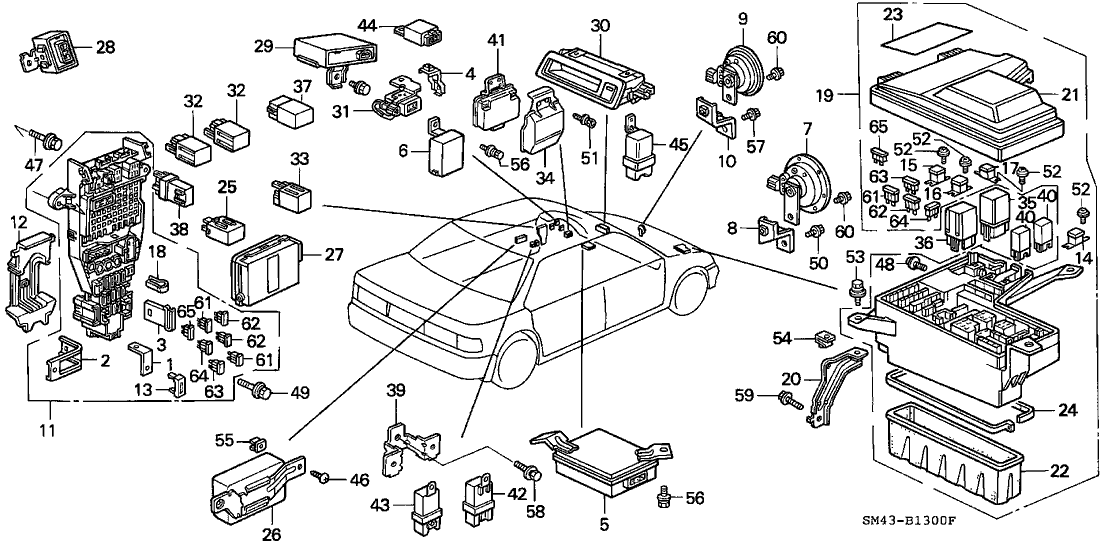 Honda 38251-SM4-010 Bracket, Relay Box