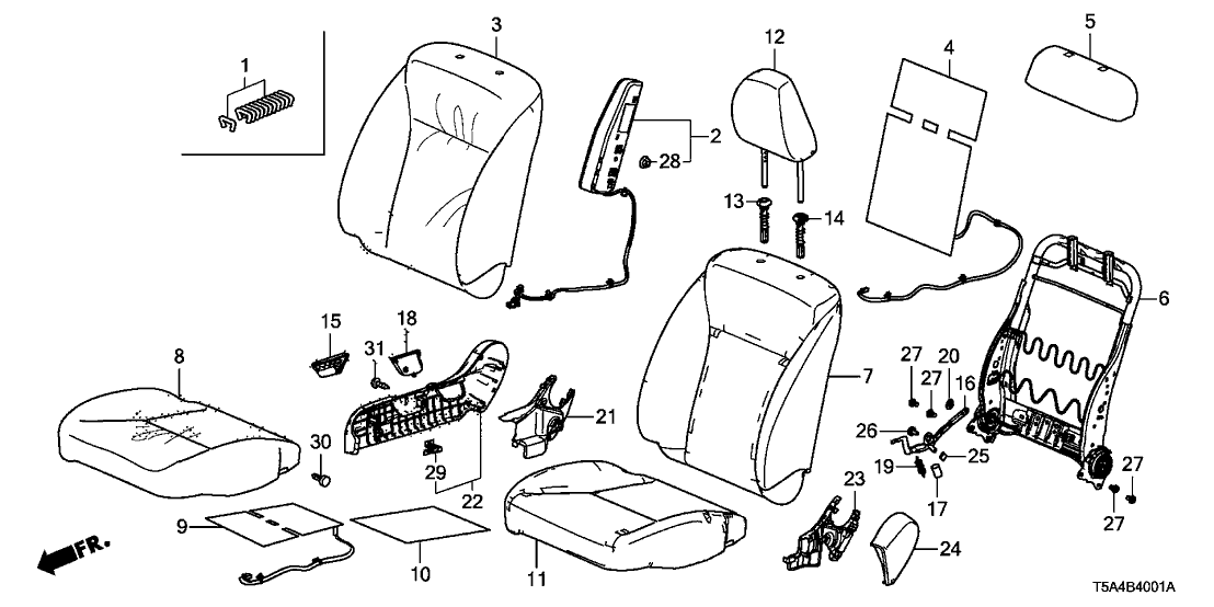 Honda 81236-T5R-A01 Nut, Push