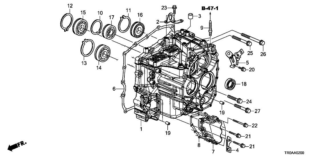 Honda 21210-RZ2-000 Case, Transmission