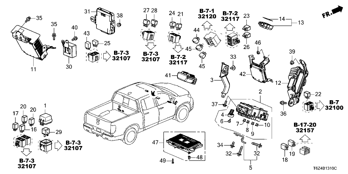 Honda 38200-T6Z-A35 Box Assembly-, Fuse