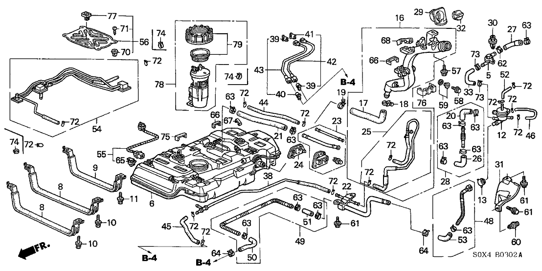 Honda 17729-S0X-A51 Tube D, Fuel Vent (Orvr)