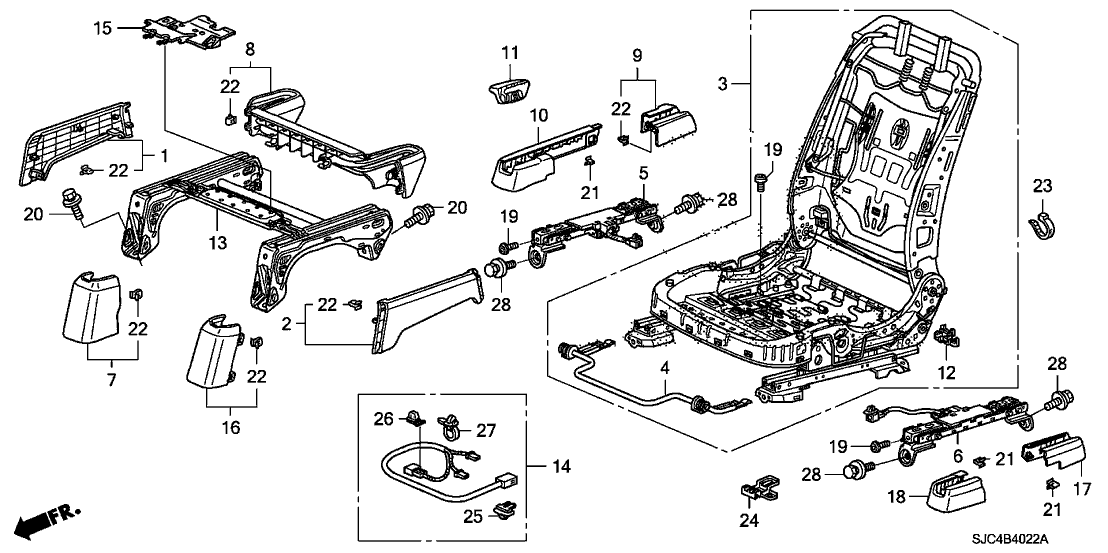 Honda 81199-SHJ-A02ZF Cover, FR. Rail (Outer) *NH607L* (SWS) (TU DARK GRAY)