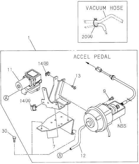 Honda 5-09709-020-0 Clip, Vacuum Hose