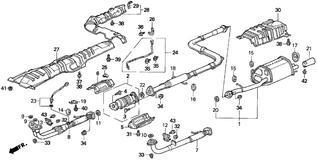 Honda 36533-P13-A00 Clamp A, Oxygen Sensor