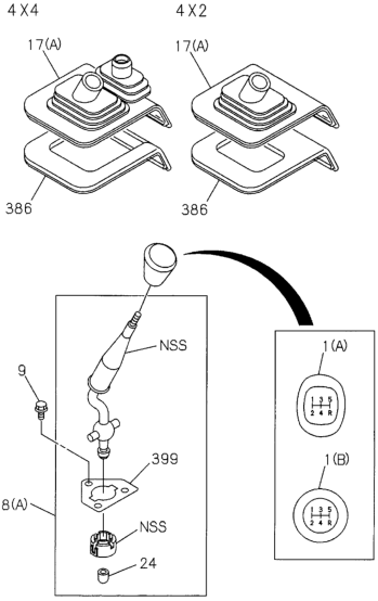 Honda 8-97023-480-0 Insulation, Change Lever