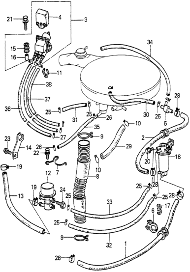 Honda 16500-692-660 Tube, Valve