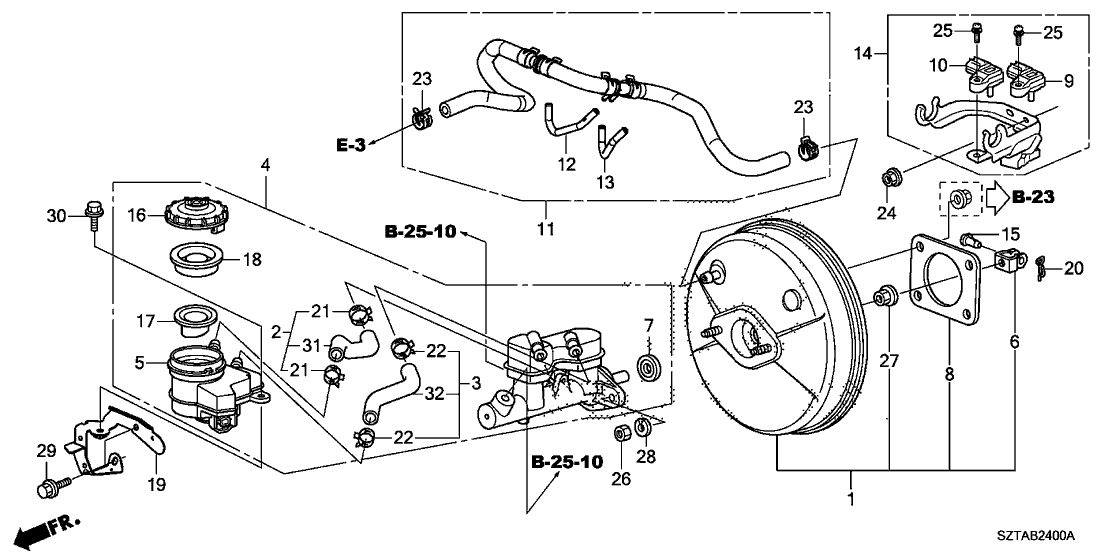 Honda 46403-SZT-G00 Tube A, Map Sensor