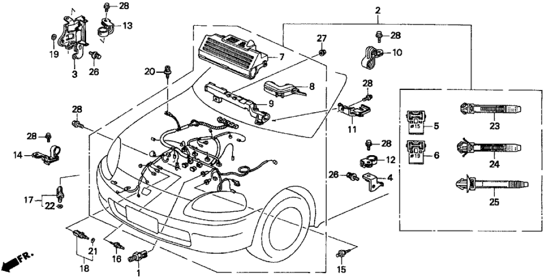 Honda 32110-P28-A50 Wire Harness, Engine