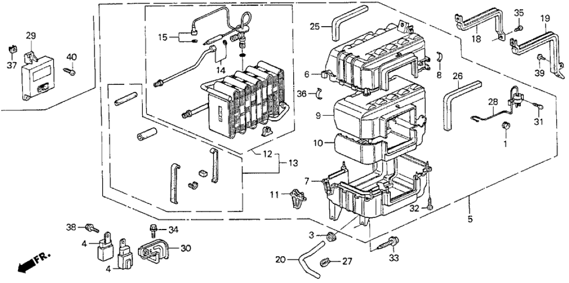 Honda 80210-SF1-A02 Evaporator Sub-Assembly (Showa)