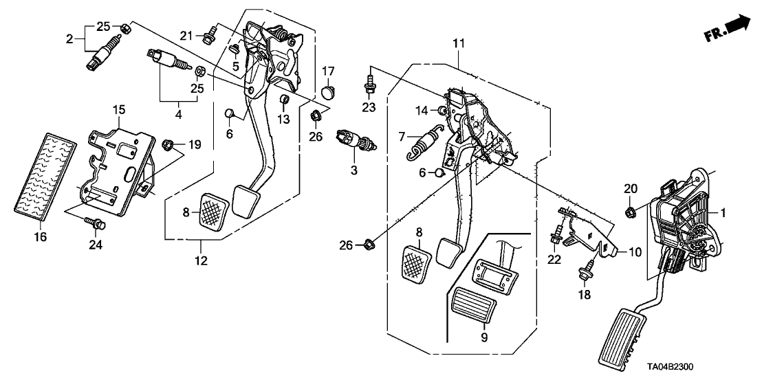 Honda 46991-TA0-A80 Bracket, Footrest
