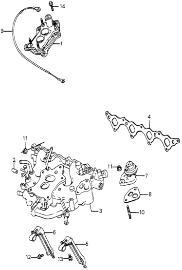 Honda 17125-PD2-000 Stay, R. In. Manifold