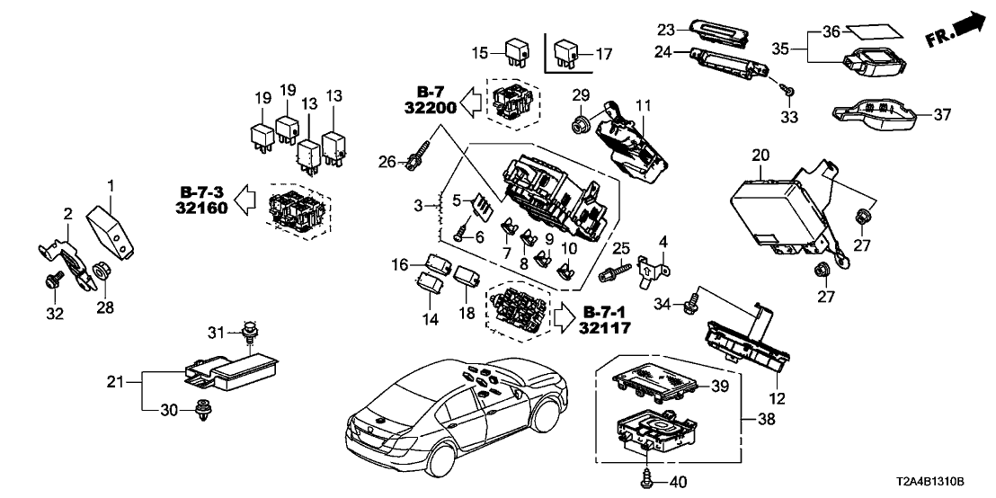 Honda 38200-T2A-A51 Box Assembly, Fuse (Rewritable)