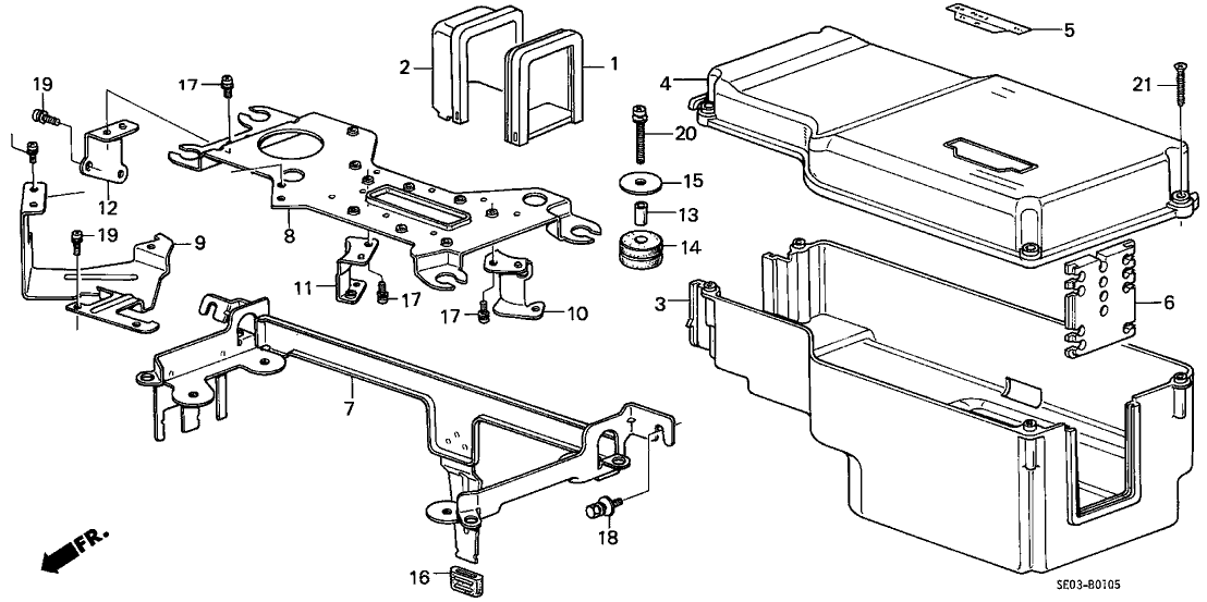 Honda 36033-PH4-661 Stay, Control Box