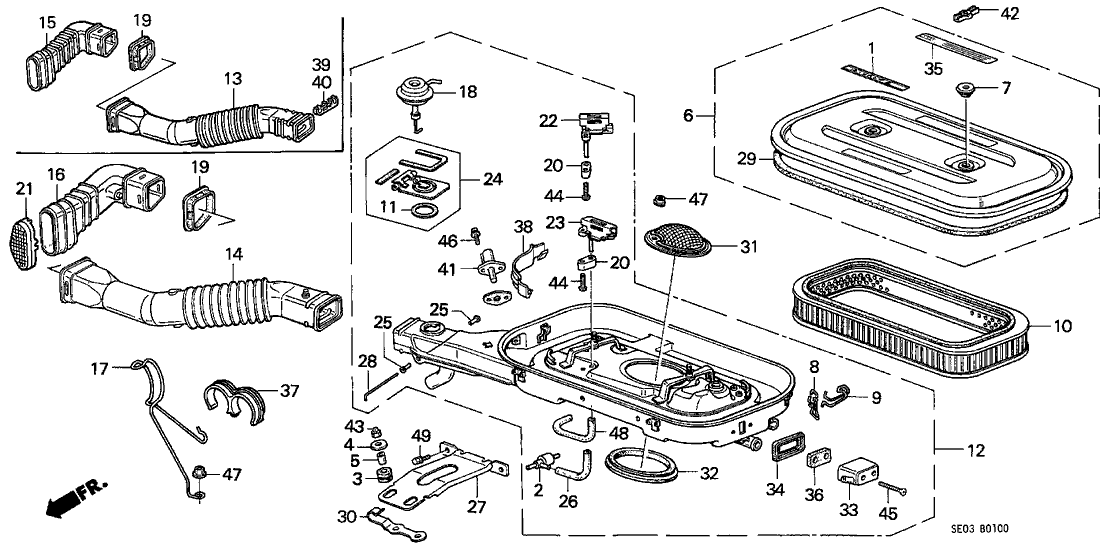 Honda 17253-PH1-000 Tube, In. Air Sensor