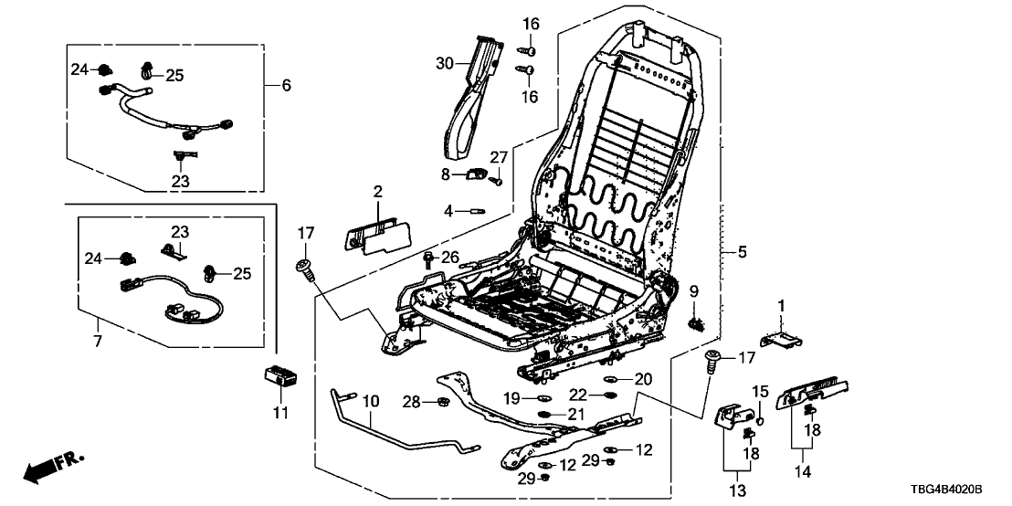 Honda 81598-TBG-A01ZA Cover, RR. (Inner) *NH900L* (SWS) (DEEP BLACK)