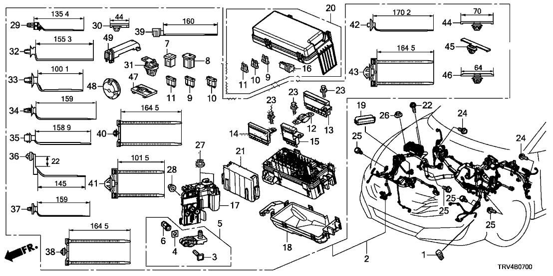 Honda 38256-TRV-A01 Cover, Relay Box