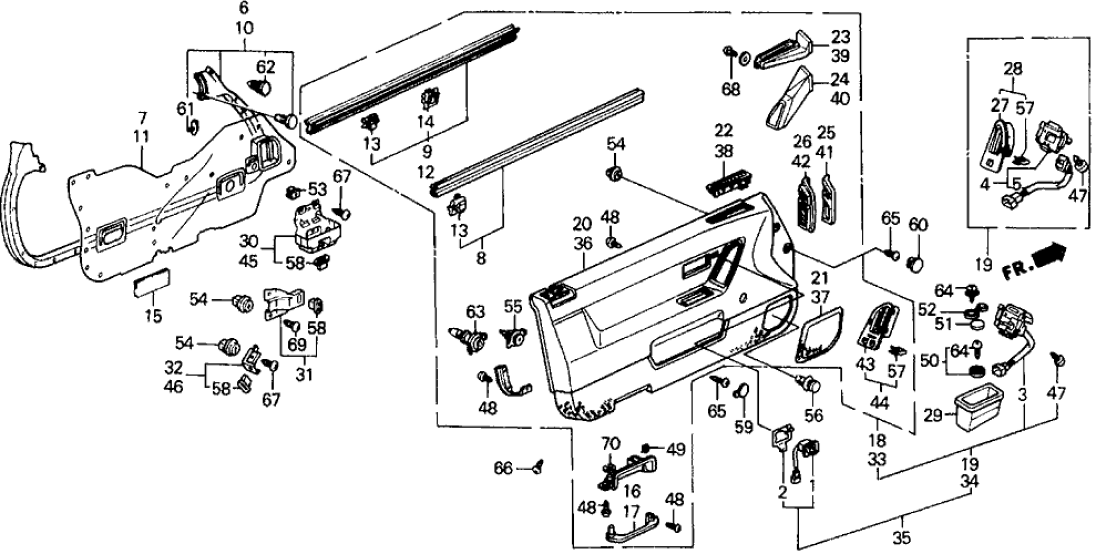 Honda 83551-SF1-A22ZC Lining, L. FR. Door *YR94L* (PALMY SAND)