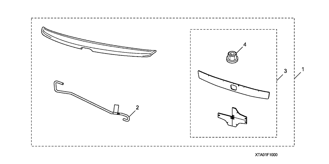 Honda 08F10-TA0-100R2 Hardware Kit