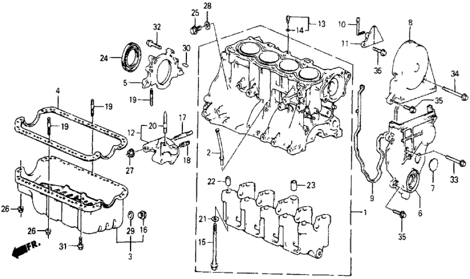 Honda 11000-PE1-951 Block Assy., Cylinder