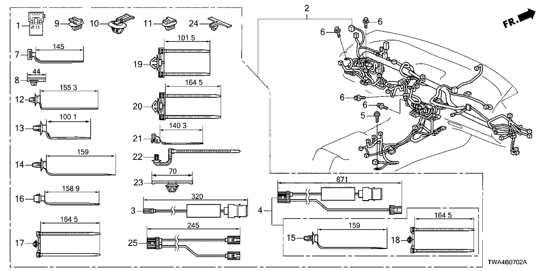 Honda 32117-TWA-A20 Wire Harness, Instrument
