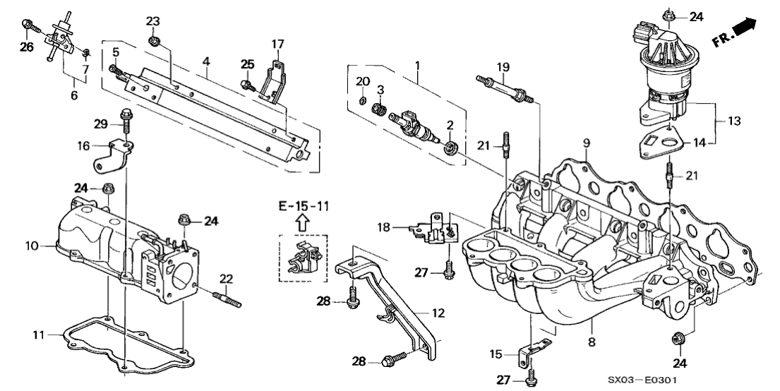 Honda 17125-PCA-000 Stay, In. Manifold