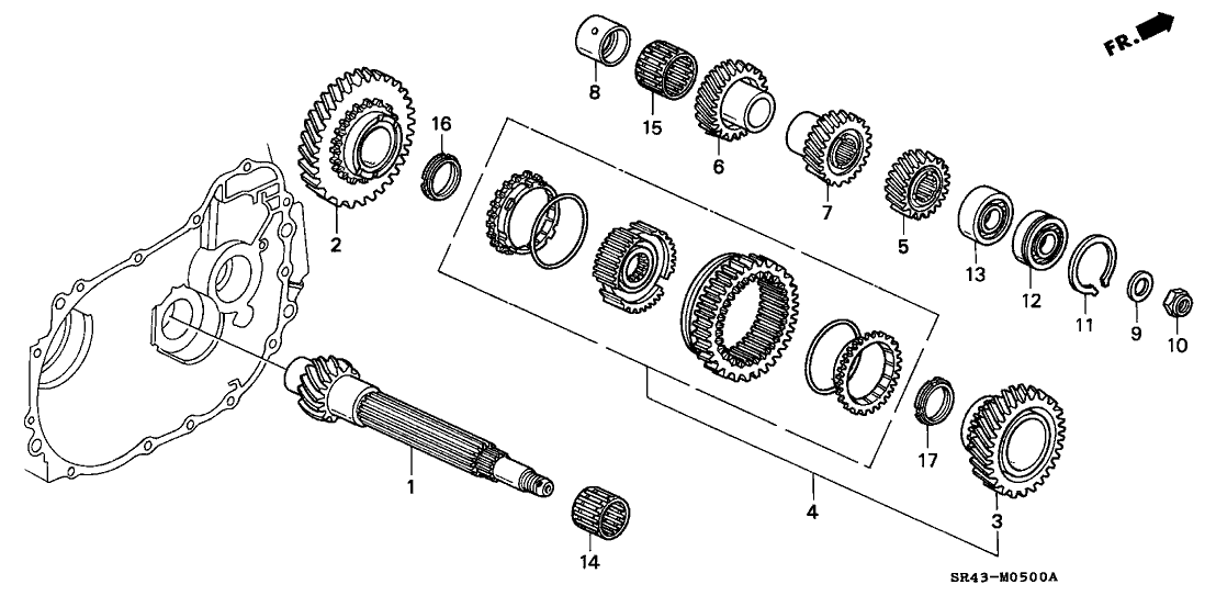 Honda 23431-P20-C00 Gear, Countershaft Second