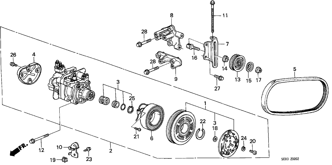 Honda 38931-PH4-950 Bracket B, Compressor