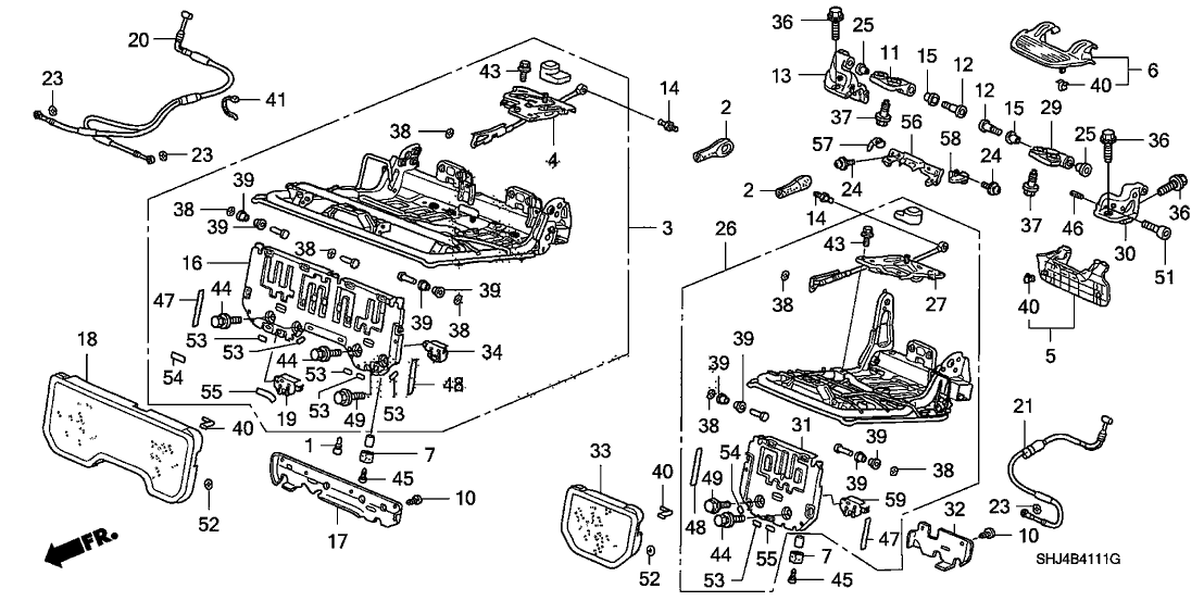 Honda 82205-SHJ-A01 Base, R. Center Pivot