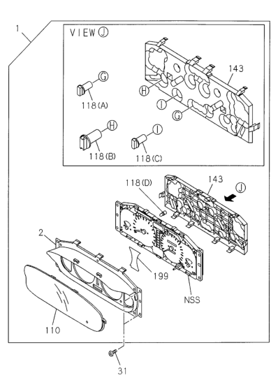 Honda 8-97231-562-0 Panel, Cluster