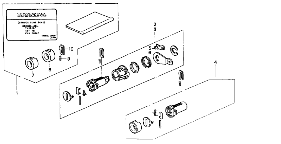 Honda 06748-SH3-305 Cylinder, Trunk