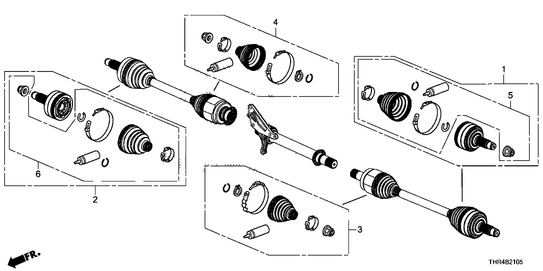 Honda 44018-THR-A01 Boot Set, Outboard (Ntn)