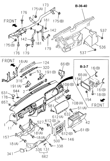 Honda 8-97146-530-2 Cluster, Instrument Center (Wo Od Trim)