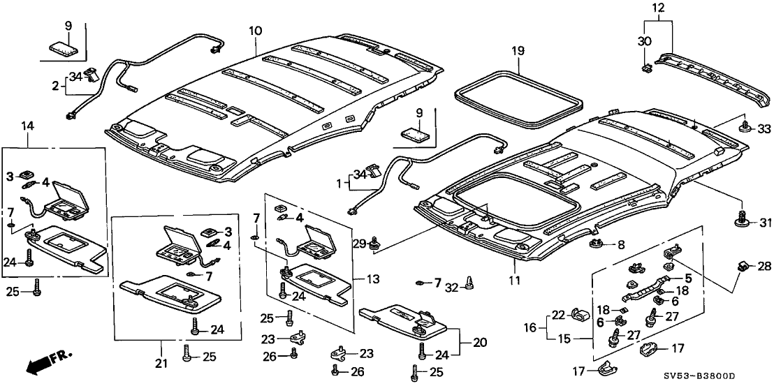 Honda 32155-SV5-A10 Wire Assy., Interior