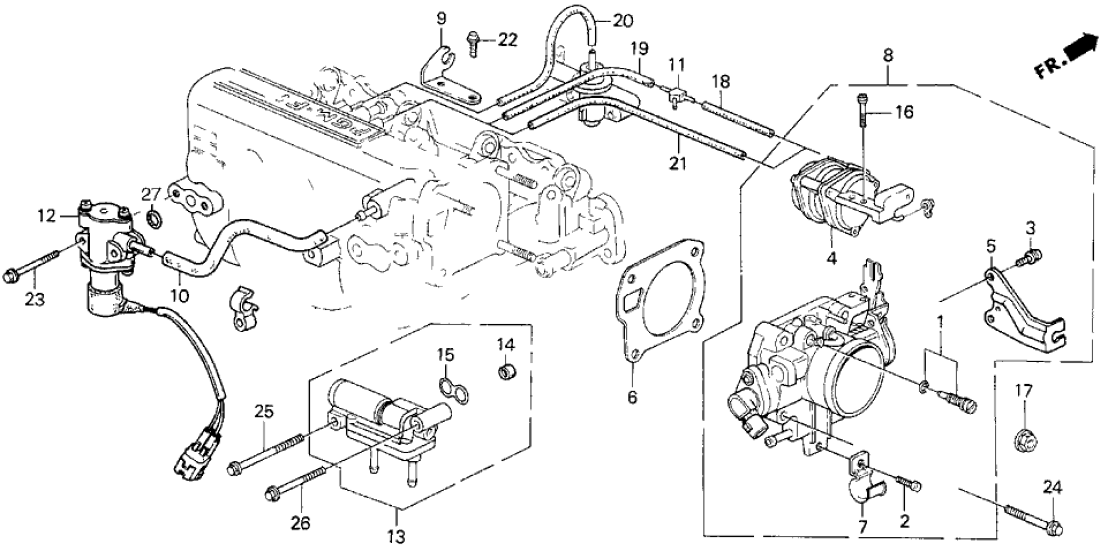 Honda 17512-PM6-A00 Tube, Fast Idle Solenoid