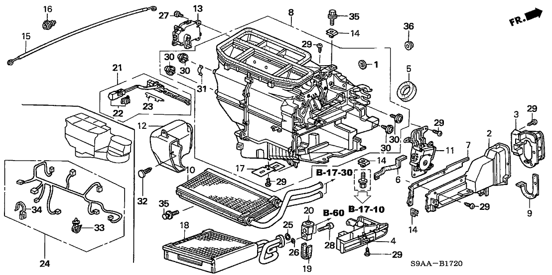 Honda 79029-SCA-A01 Cover, Foot Duct