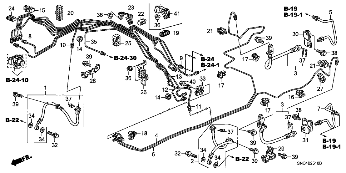 Honda 46375-SNC-A02 Pipe V, Brake