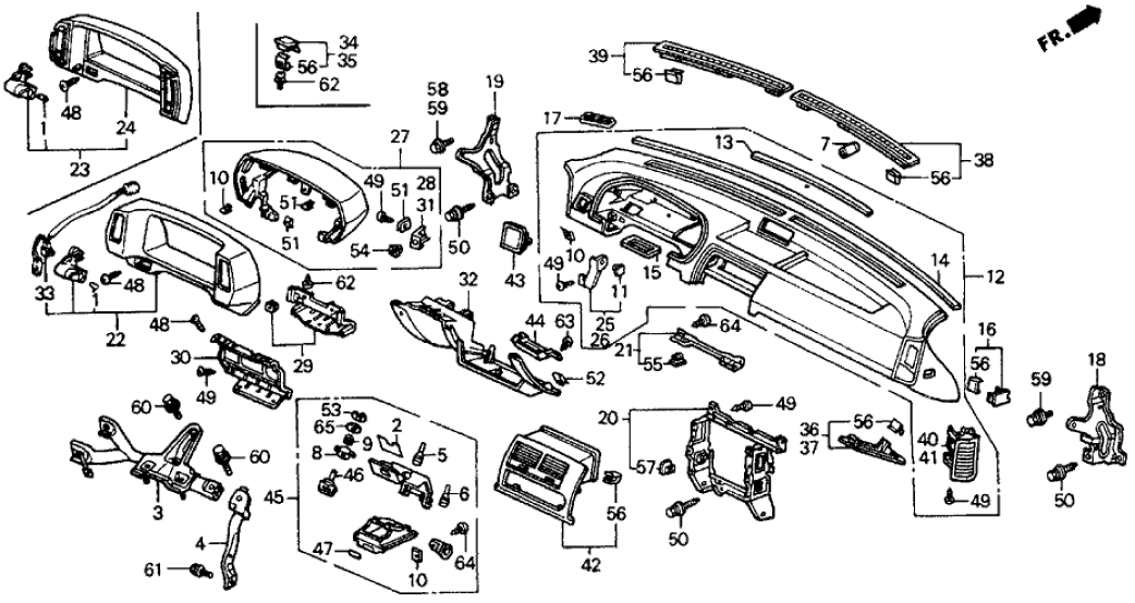 Honda 77100-SF1-A01ZB Panel Assy., Instrument *B49L* (FAIR BLUE)