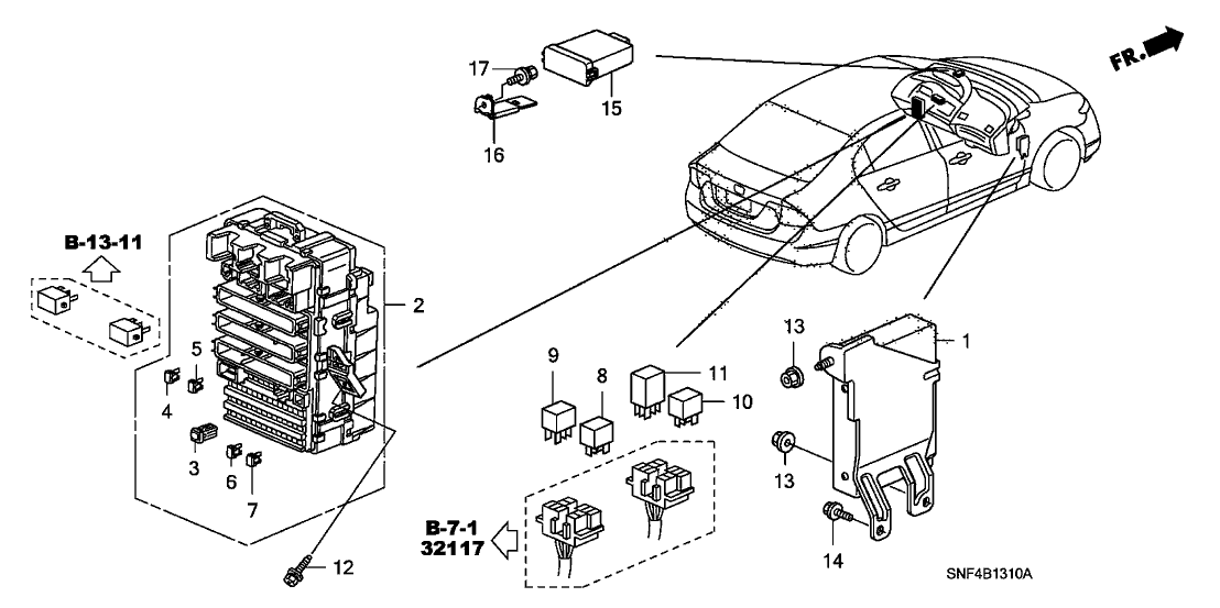 Honda 39350-SNA-A02 Receiver Unit, Tpms