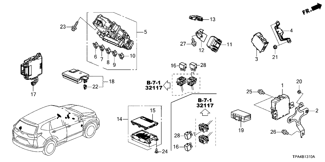 Honda 38891-TLA-A00 Bracket, Can Gateway